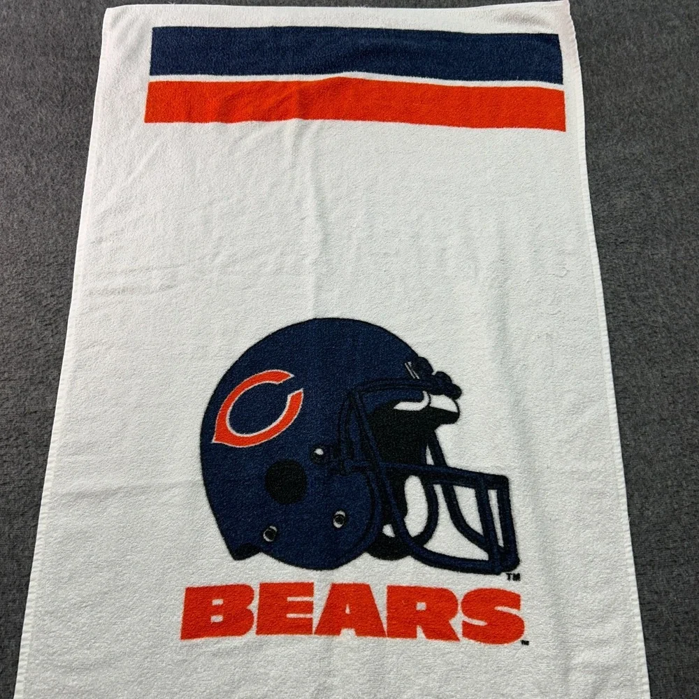 Vintage Chicago‎ Bears Beach Towel NFL Football Fan Cave VTG 90s